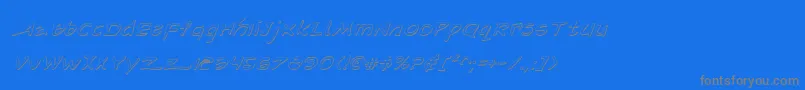 ArilonShadowItalic-Schriftart – Graue Schriften auf blauem Hintergrund