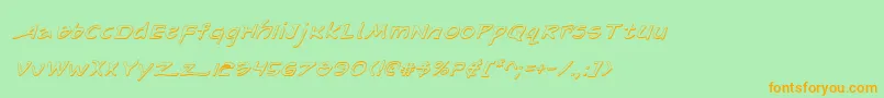 ArilonShadowItalic Font – Orange Fonts on Green Background