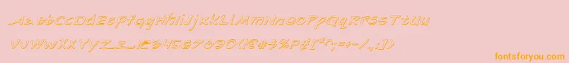 ArilonShadowItalic Font – Orange Fonts on Pink Background