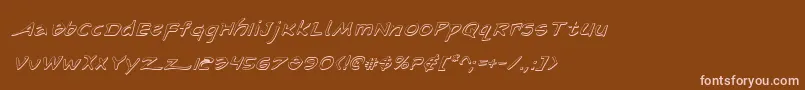 フォントArilonShadowItalic – 茶色の背景にピンクのフォント