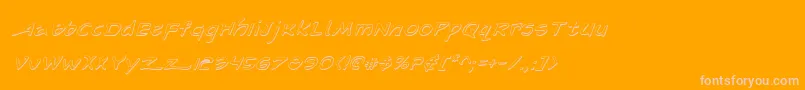 Police ArilonShadowItalic – polices roses sur fond orange