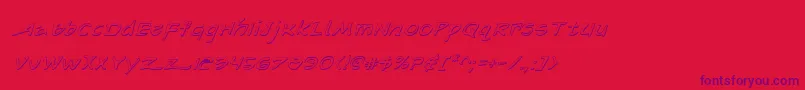 ArilonShadowItalic Font – Purple Fonts on Red Background