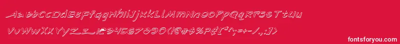 ArilonShadowItalic Font – White Fonts on Red Background