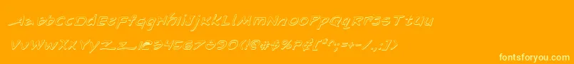 ArilonShadowItalic Font – Yellow Fonts on Orange Background