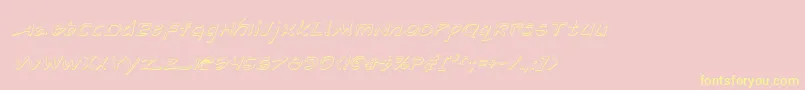 ArilonShadowItalic Font – Yellow Fonts on Pink Background