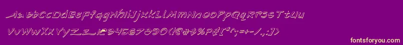 ArilonShadowItalic Font – Yellow Fonts on Purple Background