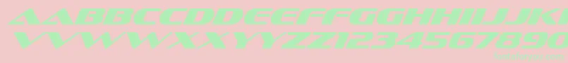 Czcionka SofachromeRgIt – zielone czcionki na różowym tle