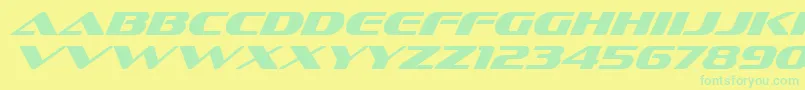 Police SofachromeRgIt – polices vertes sur fond jaune