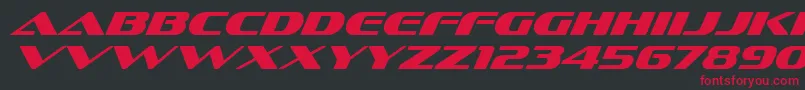 Czcionka SofachromeRgIt – czerwone czcionki na czarnym tle