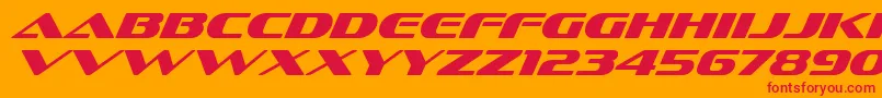 SofachromeRgIt Font – Red Fonts on Orange Background