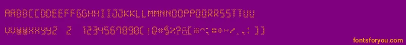 LedStadion7 Font – Orange Fonts on Purple Background