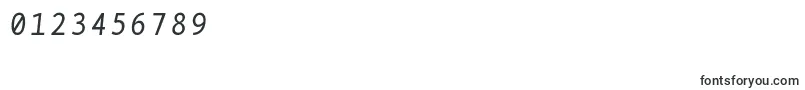 Bpmonoitalics-Schriftart – Schriften für Zahlen und Nummern