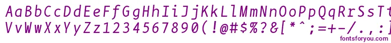 Lisätietoja Bpmonoitalics-fontista Bpmonoitalics-fontti – violetit fontit