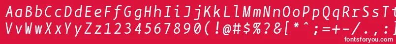 fuente Bpmonoitalics – Fuentes Blancas Sobre Fondo Rojo