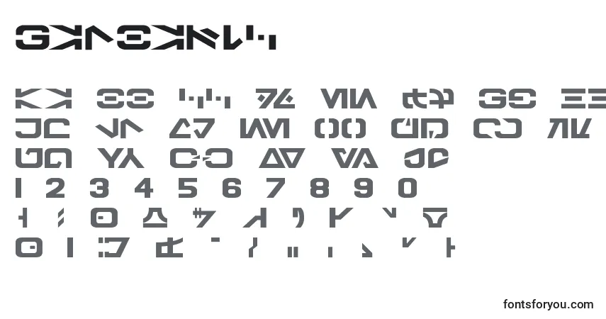A fonte Galbasic – alfabeto, números, caracteres especiais