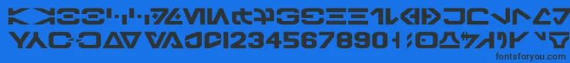 Galbasic Font – Black Fonts on Blue Background