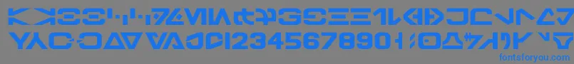 Galbasic-Schriftart – Blaue Schriften auf grauem Hintergrund