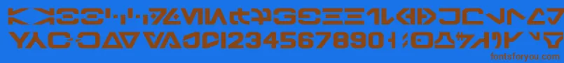 Шрифт Galbasic – коричневые шрифты на синем фоне