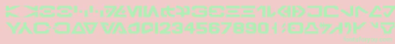 フォントGalbasic – ピンクの背景に緑の文字