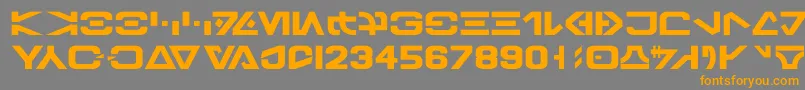 Galbasic Font – Orange Fonts on Gray Background