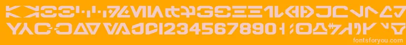 Galbasic Font – Pink Fonts on Orange Background