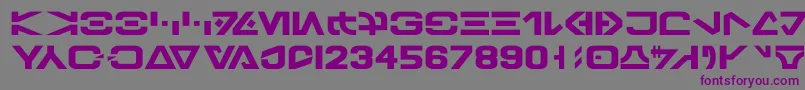 フォントGalbasic – 紫色のフォント、灰色の背景