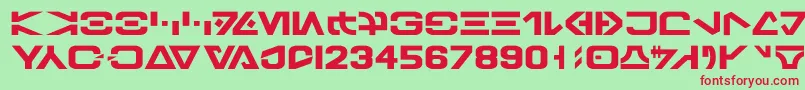 Шрифт Galbasic – красные шрифты на зелёном фоне