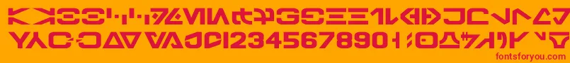 Galbasic Font – Red Fonts on Orange Background