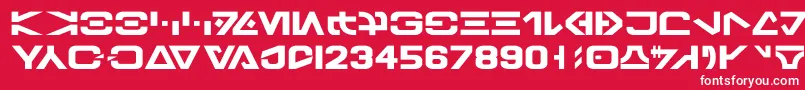 フォントGalbasic – 赤い背景に白い文字