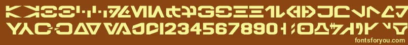 Galbasic-fontti – keltaiset fontit ruskealla taustalla