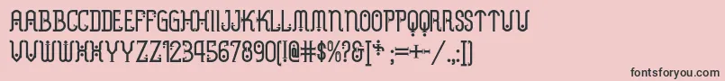 フォントMetropolisnf – ピンクの背景に黒い文字