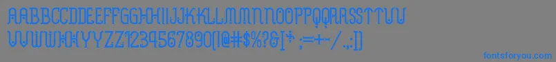 フォントMetropolisnf – 灰色の背景に青い文字