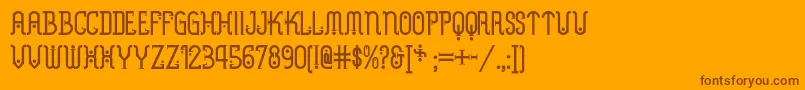 Metropolisnf Font – Brown Fonts on Orange Background