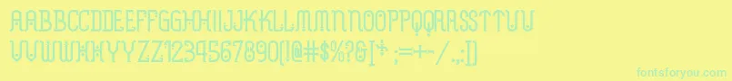 Metropolisnf Font – Green Fonts on Yellow Background