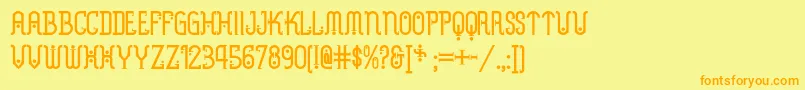 Metropolisnf Font – Orange Fonts on Yellow Background