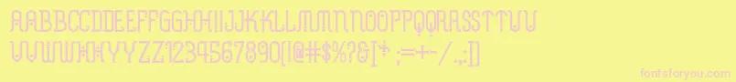 Metropolisnf Font – Pink Fonts on Yellow Background