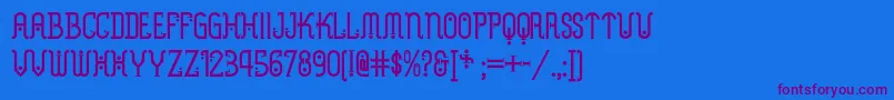Metropolisnf Font – Purple Fonts on Blue Background