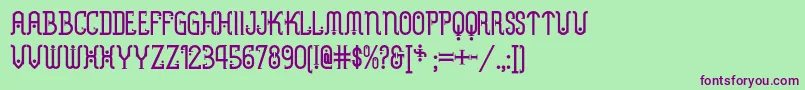 Metropolisnf Font – Purple Fonts on Green Background
