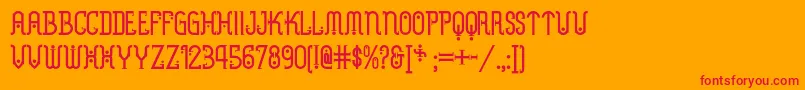 Metropolisnf Font – Red Fonts on Orange Background