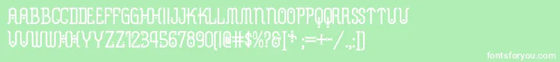 フォントMetropolisnf – 緑の背景に白い文字