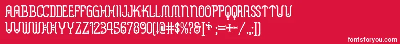 Metropolisnf Font – White Fonts on Red Background