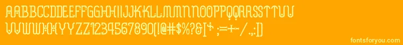 フォントMetropolisnf – オレンジの背景に黄色の文字