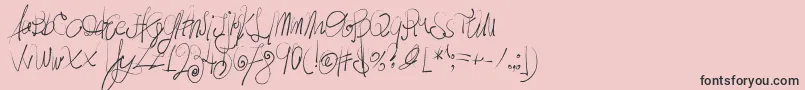 MoodyBoys Font – Black Fonts on Pink Background