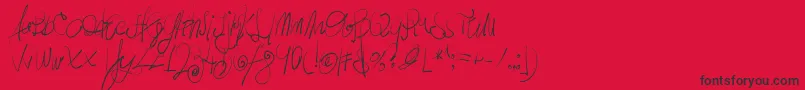 MoodyBoys Font – Black Fonts on Red Background