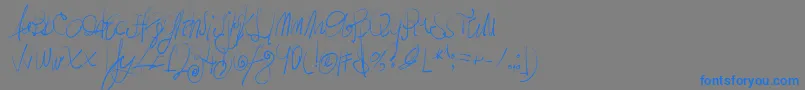 MoodyBoys Font – Blue Fonts on Gray Background