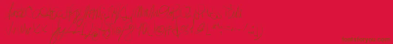 MoodyBoys Font – Brown Fonts on Red Background