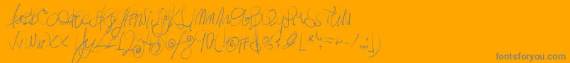 MoodyBoys-Schriftart – Graue Schriften auf orangefarbenem Hintergrund