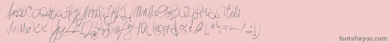 MoodyBoys Font – Gray Fonts on Pink Background