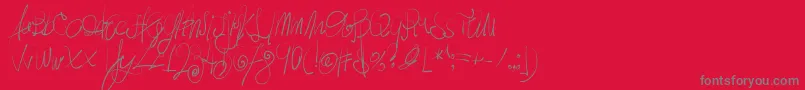 フォントMoodyBoys – 赤い背景に灰色の文字