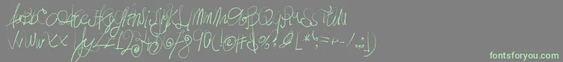 MoodyBoys Font – Green Fonts on Gray Background